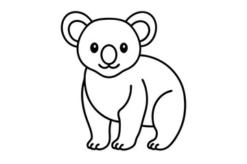 Stylized Koala Ink Art