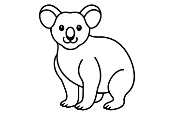 Stylized Koala Ink Art