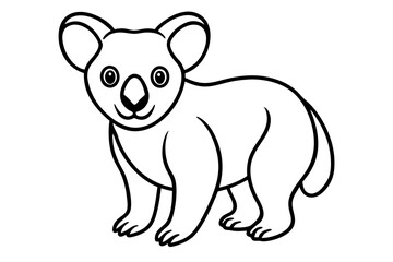 Obraz premium Stylized Koala Ink Art