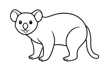 Stylized Koala Ink Art