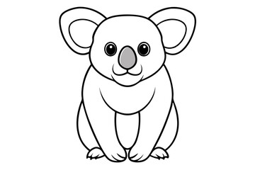 Stylized Koala Ink Art