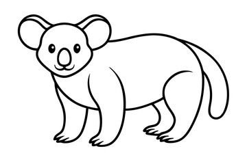 Stylized Koala Ink Art