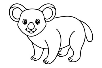 Fototapeta premium Stylized Koala Ink Art