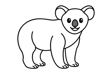 Stylized Koala Ink Art