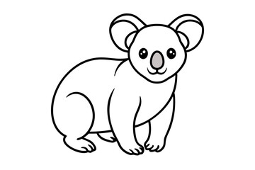 Fototapeta premium Stylized Koala Ink Art