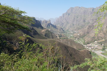 Fototapeta premium Tal von Ribeira Grande auf Santo Antão in Kap Verde