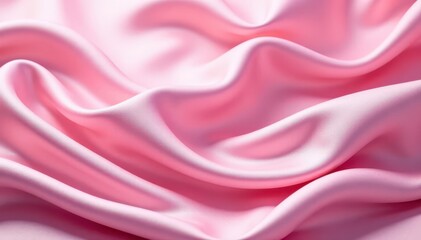 Obraz premium Luxurious light pink satin, elegant waves Smooth, shimmering texture , textile, texture