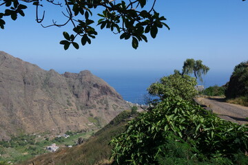 Blick an die Küste von Ribeira Grande auf Santo Antão Kap Verde