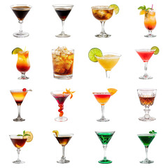 Assorted Cocktails Colorful Drink Menu