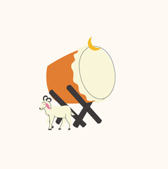 Happy eid al adha illustration