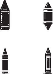 Crayon Silhouette Vector Illustration