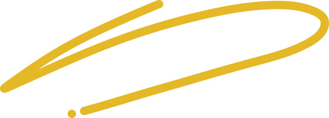 Minimalist Yellow Curved Line for Artistic Compositions