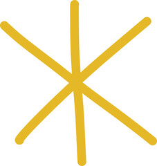 Minimalist Yellow Star for Abstract and Decorative Art