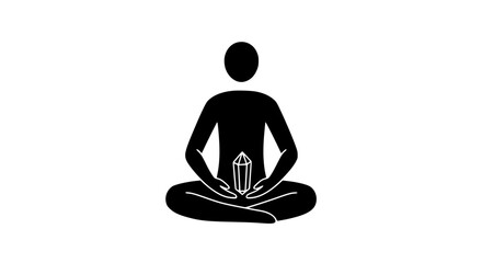 Man with a crystal in his hands  icon