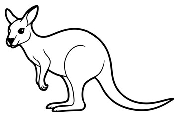 Stylized Kangaroo Vector