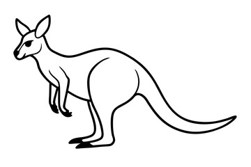 Stylized Kangaroo Vector
