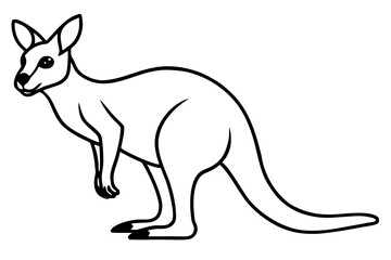 Stylized Kangaroo Vector