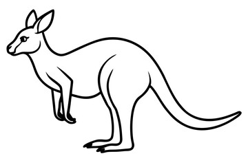 Stylized Kangaroo Vector