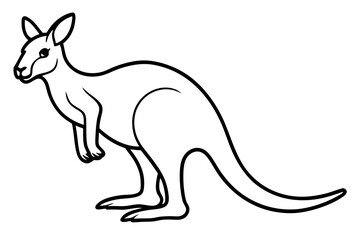 Stylized Kangaroo Vector
