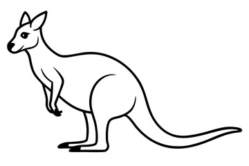 Stylized Kangaroo Vector