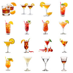 Assorted Cocktails Drinks Menu Design