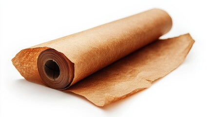 Pre-cut brown paper filler roll shown isolated on a white background