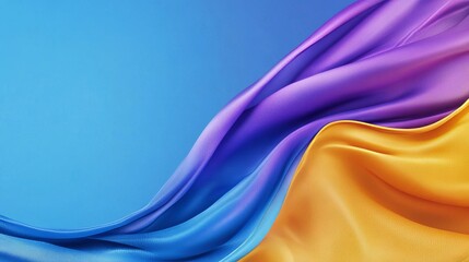 A gradient background made from silk or satin fabric