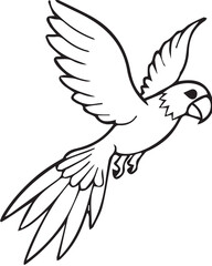vector illustration of a dove - Parrot Silhouette Images