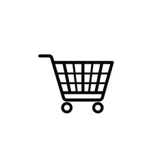 Shopping cart icon vector illustration for ecommerce retail store online shop market and supermarket graphic