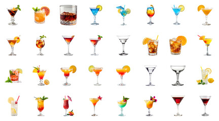 Colorful Cocktail Drinks Menu Design