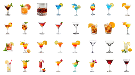 Colorful Cocktail Drinks Menu Design