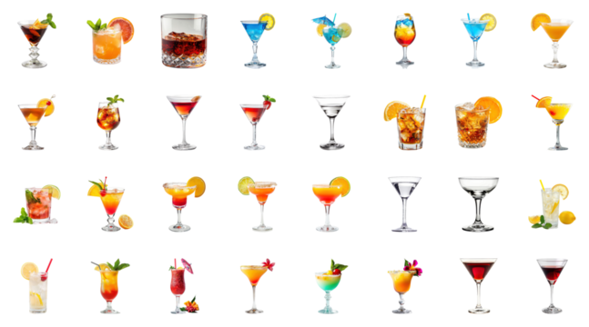 Colorful Cocktail Drinks Menu Design