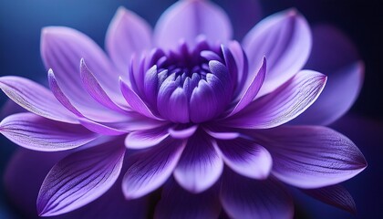 Fototapeta premium flower opening close up soft petals of beautiful purple spring flower nature background flower bud in bloom spring flower macro shot blooming flower romantic tenderness