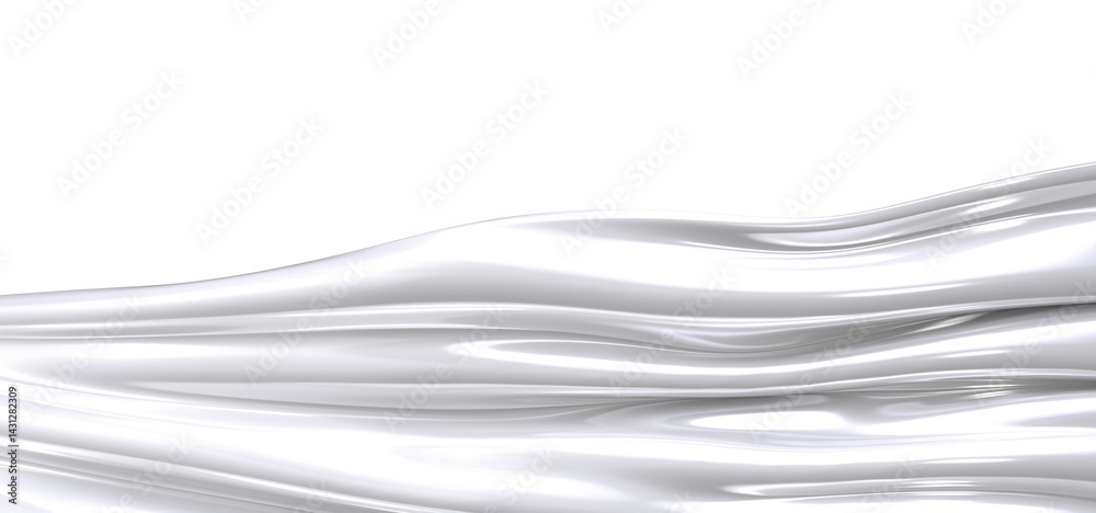 Aufkleber a close-up of a white fabric, gently draped and flowing, creating an abstract and elegant design.