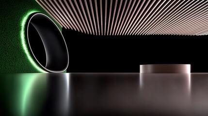 Abstract Modern Exhibition Space