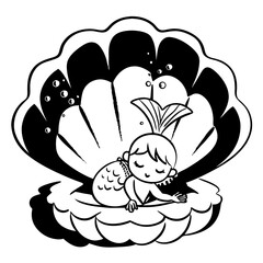black and white flower