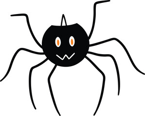 black spider cartoon