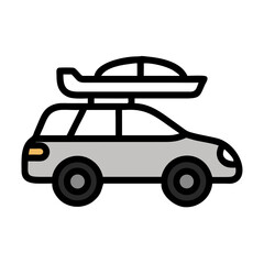 Sleek Gray Car Illustration: Simple Vehicle Graphic with Minimalist Design