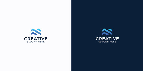 creative letter m logo
