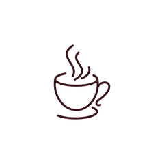 Line art Mug for Coffee Logo Icon Design Template
