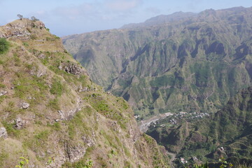 Naklejka premium Landschaft auf Santo Antáo in den Kap Verden