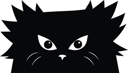 black cat vector illustration