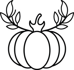 vector illustration of an apple with leaves