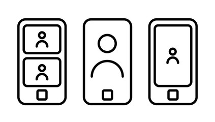 Mobile device interface showcasing user profiles