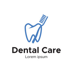 Dental Care Logo Template Design Vector.