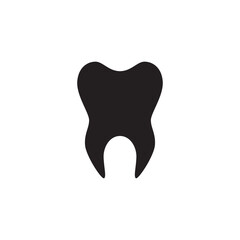 Tooth Icon. Symbol isolated white background.