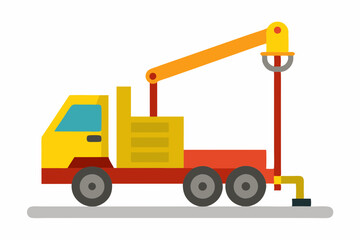 construction crane isolated white background 