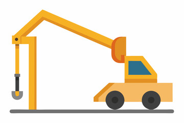 construction crane isolated white background 