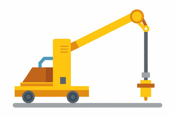 construction crane isolated white background 