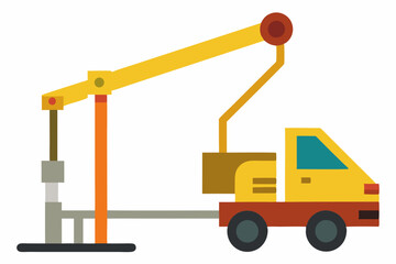construction crane isolated white background 